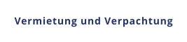 Vermietung und Verpachtung